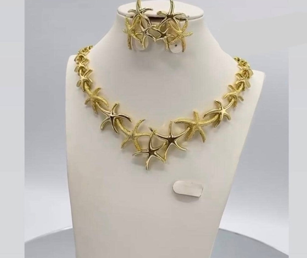 2pcs Gold jewelry set