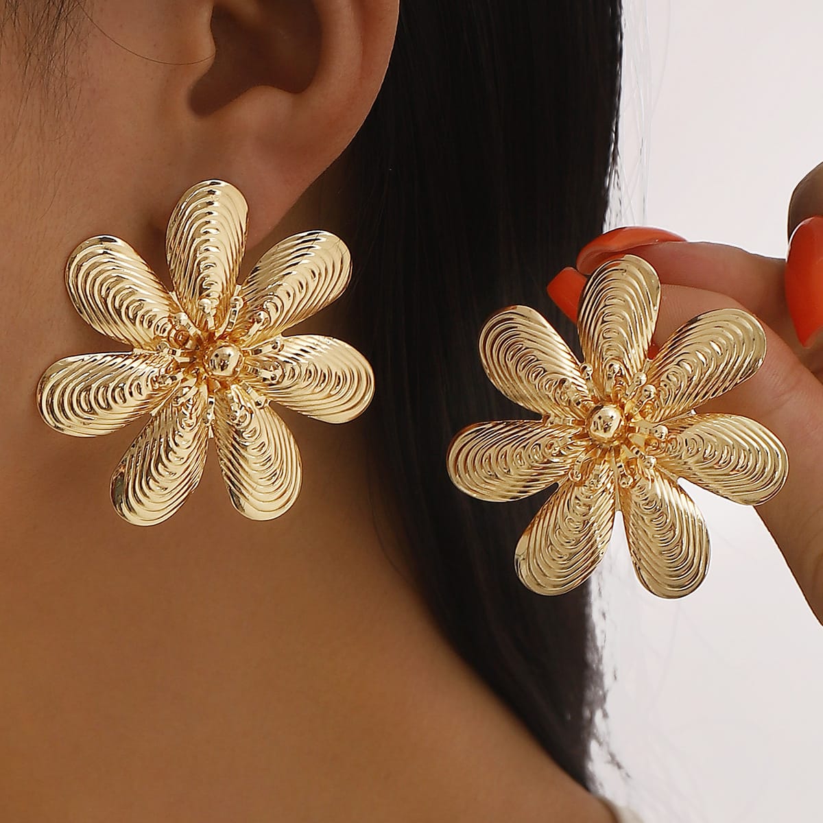 Gold Statement fashion earrings