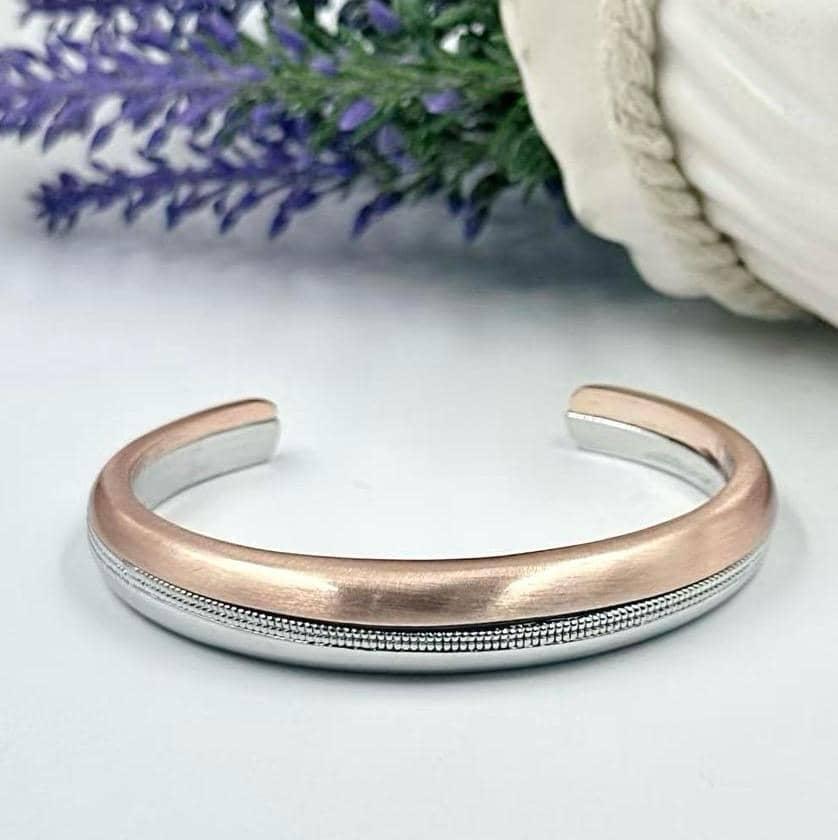 High quality Silver n Rose Gold bangle