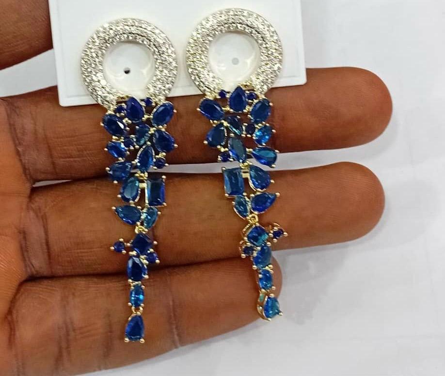 Blue Zirconia Earrings