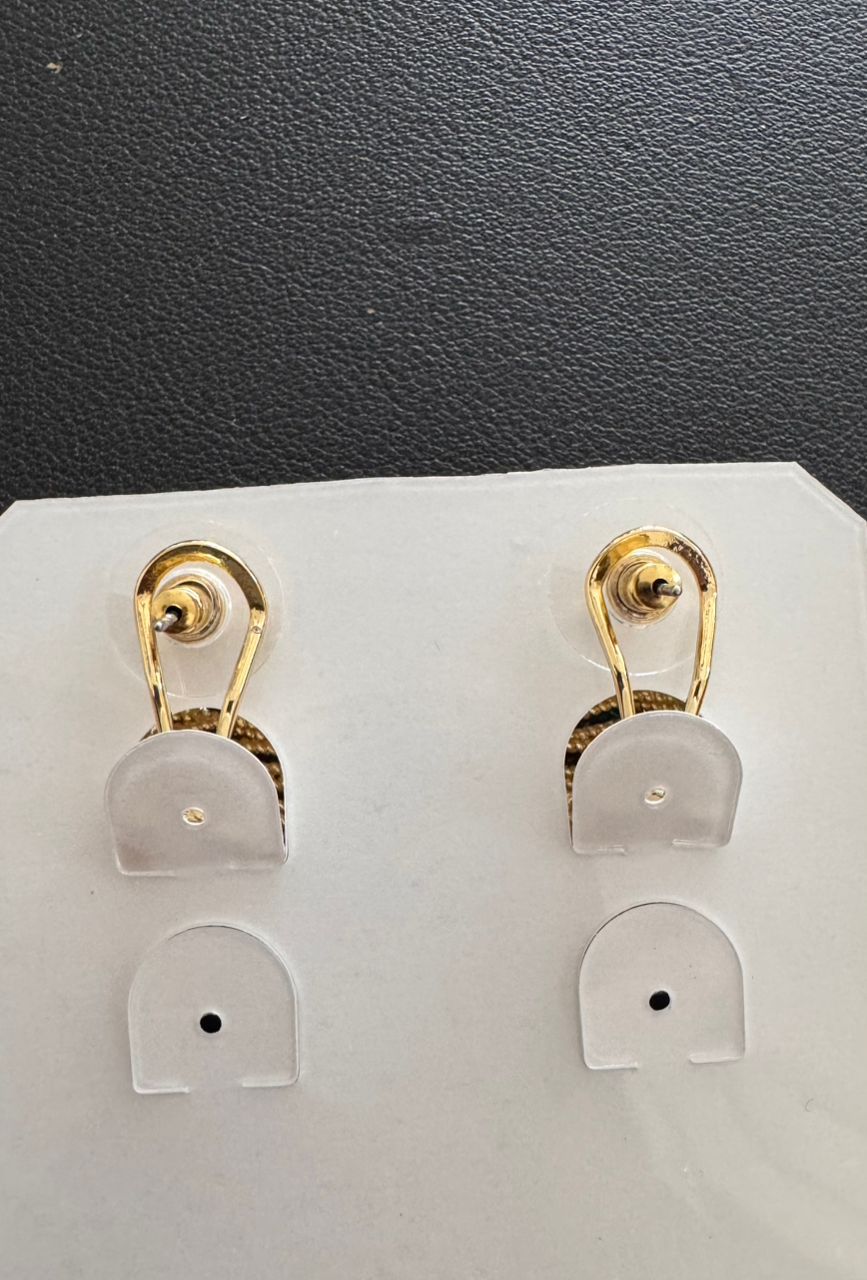 Gold with multicolored stone Earrings