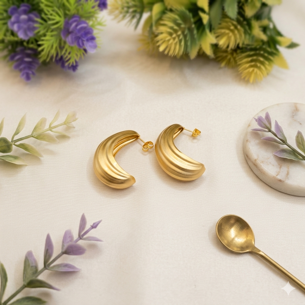 Gold Stud Earrings