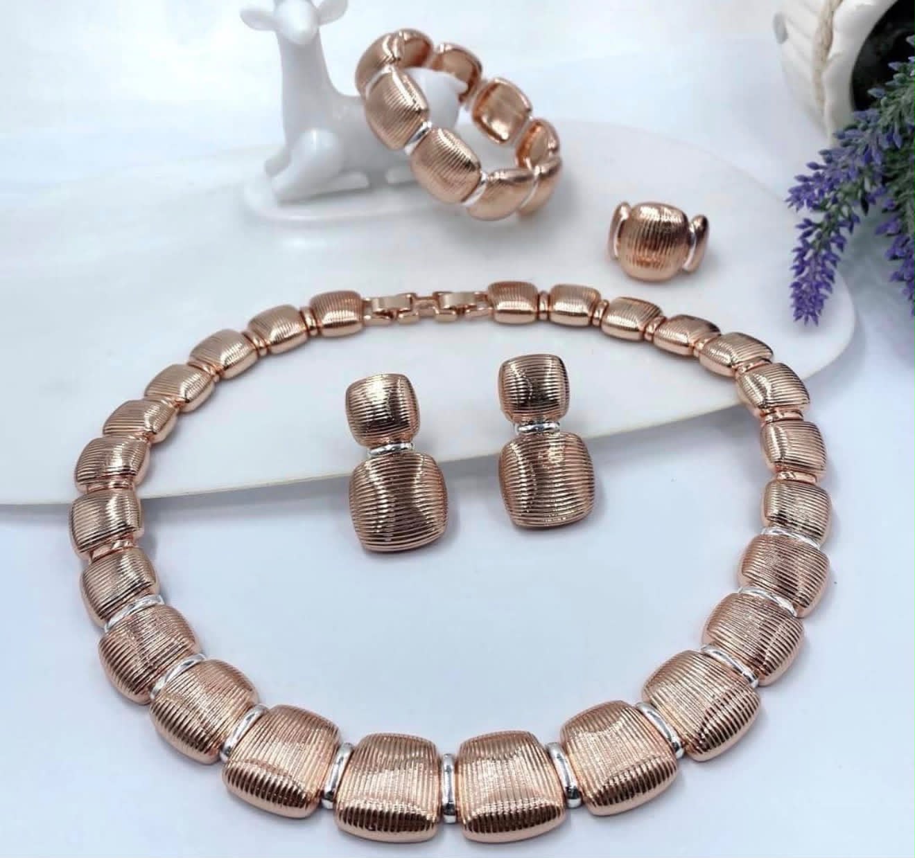 4-Piece Rose-Gold Set