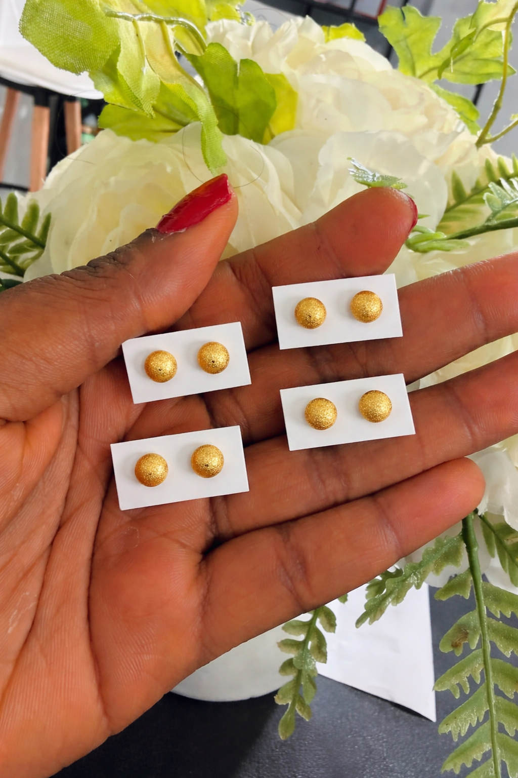 Gold Stud Earrings