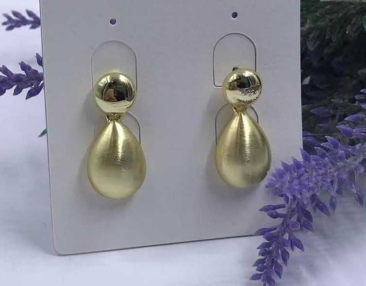 Mini drop Brush-Gold Plater Earrings.