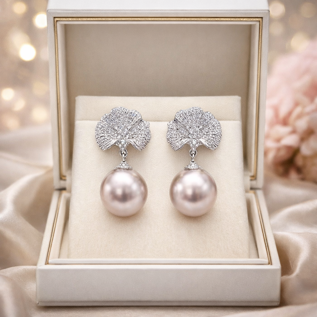 Blossom Pearl Drop Earrings