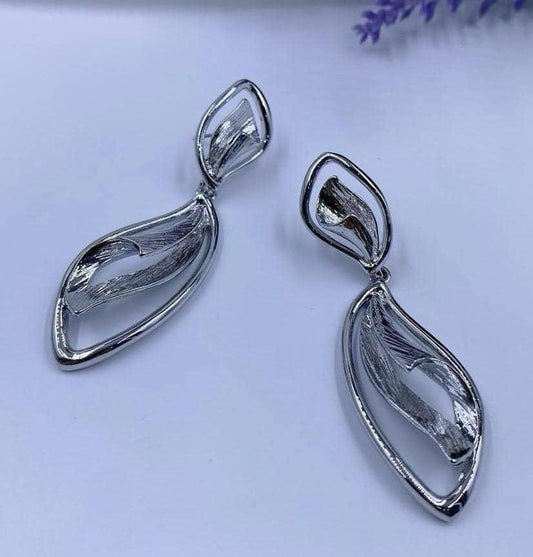 Silver drop earrings