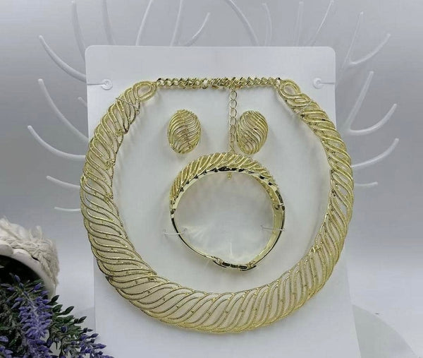 3pcs Gold Jewelry Set
