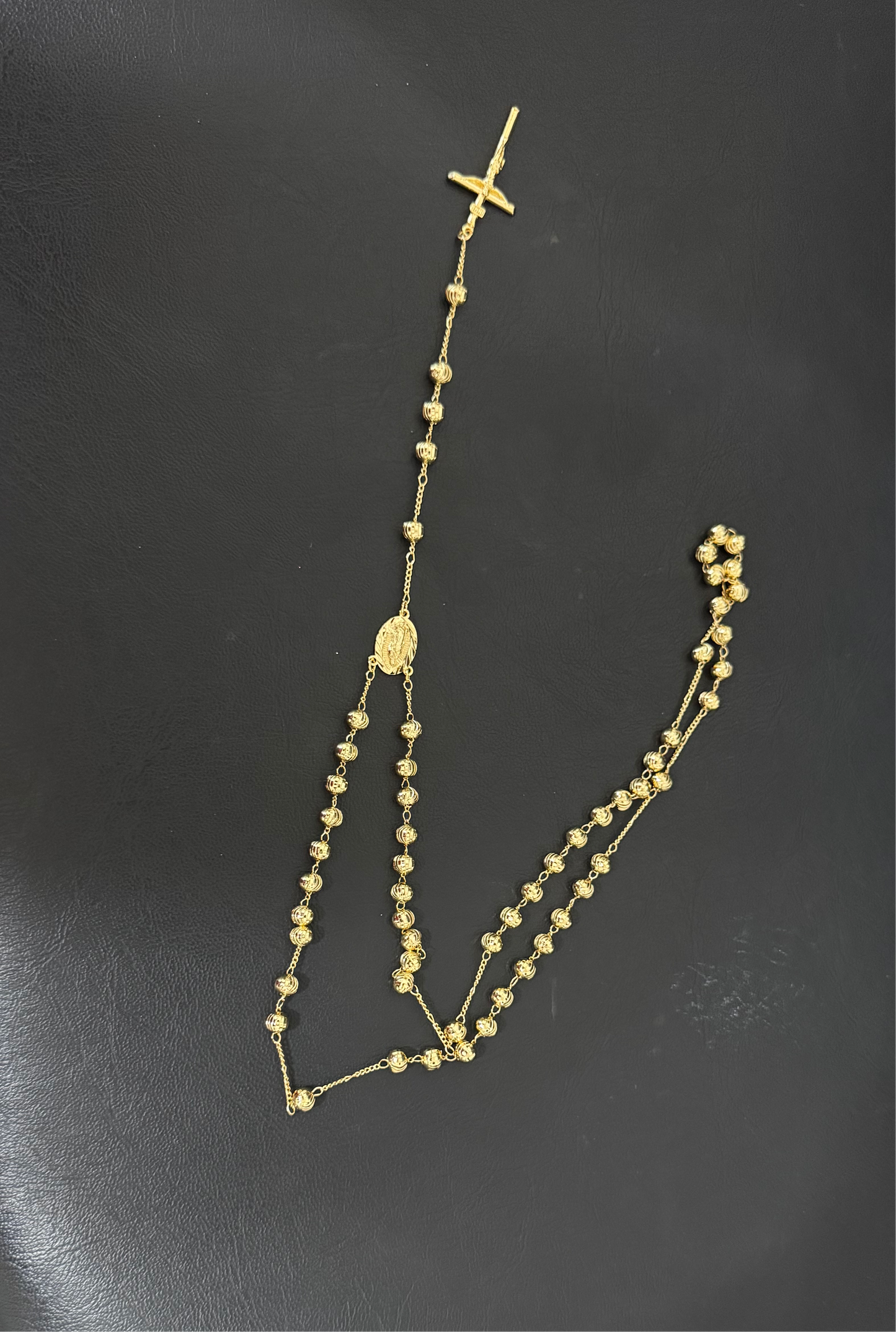 Gold Color Rosary Necklace