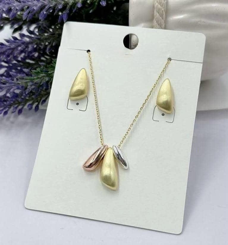2pcs Earrings and Necklace with Pendant Set