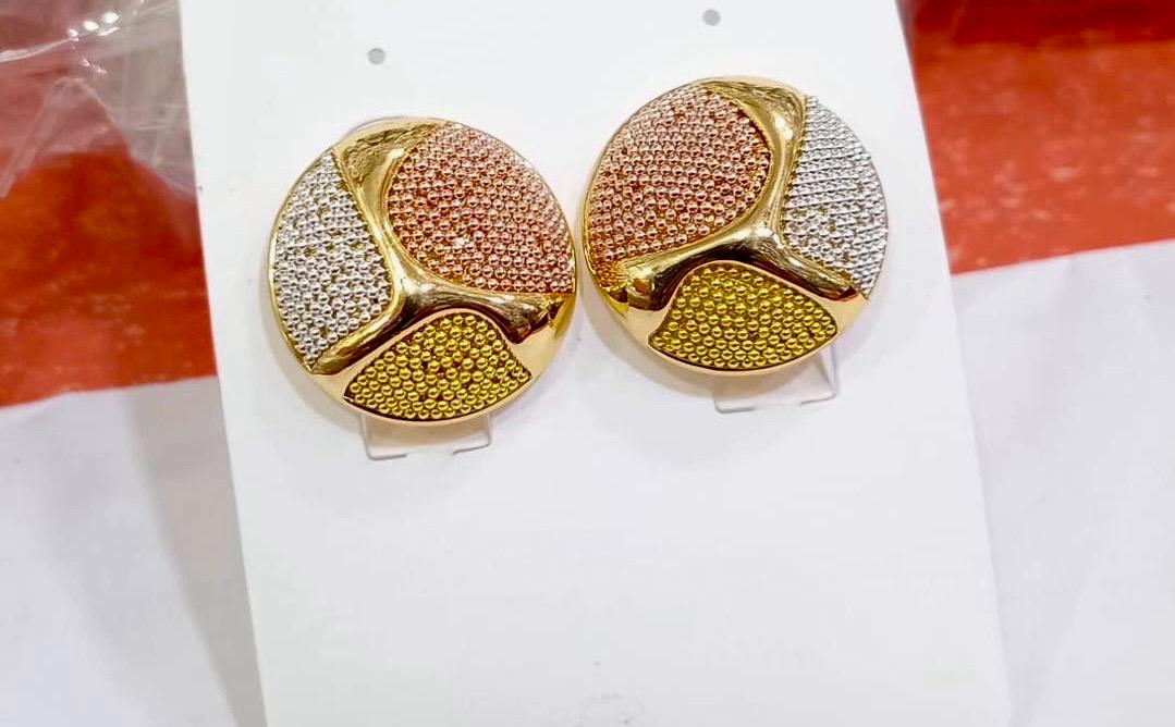 3tone Stud Earrings