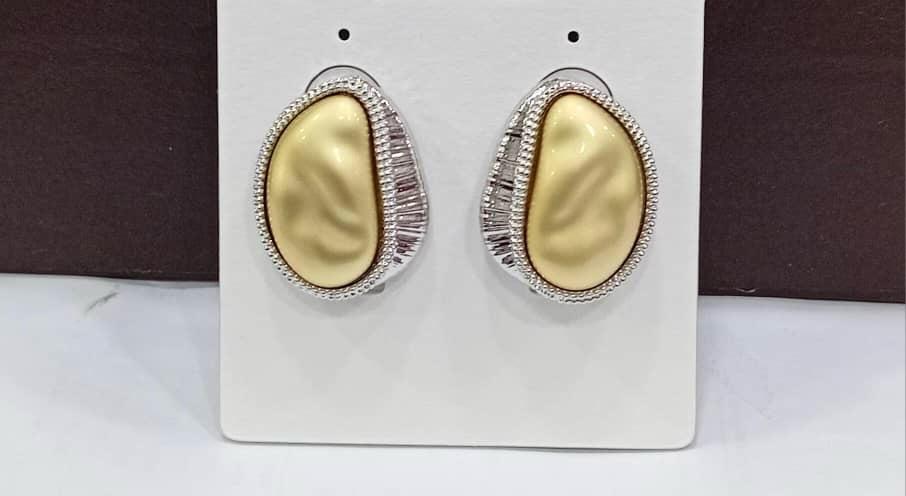 Gold n Silver Stud Earrings
