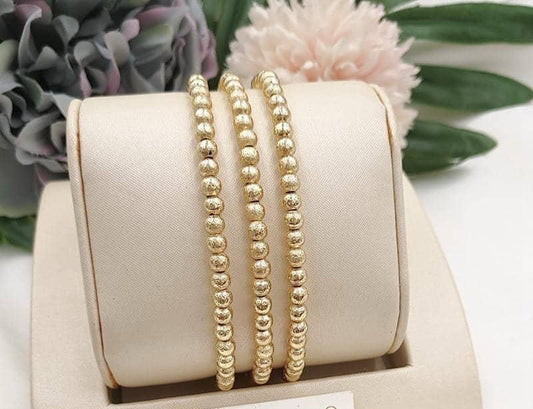 3pcs Gold Color Elastic Bracelets 