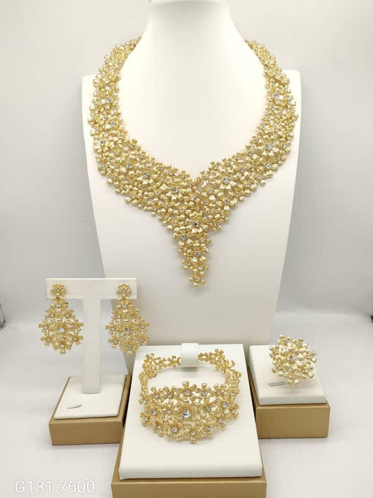 4pcs Gold color fashion Jewelry Set