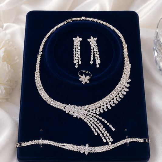 Silver Bridal Jewelry Set