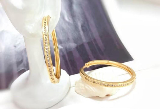 Eternity Hoop Gold Earrings