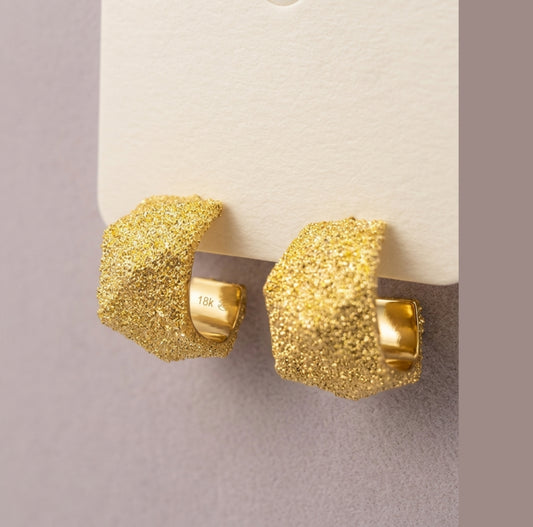 Dust Textured Hoop Earrings