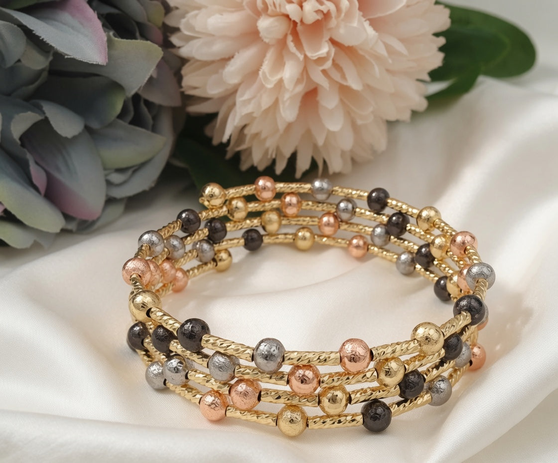 Multitone adjustable bangle
