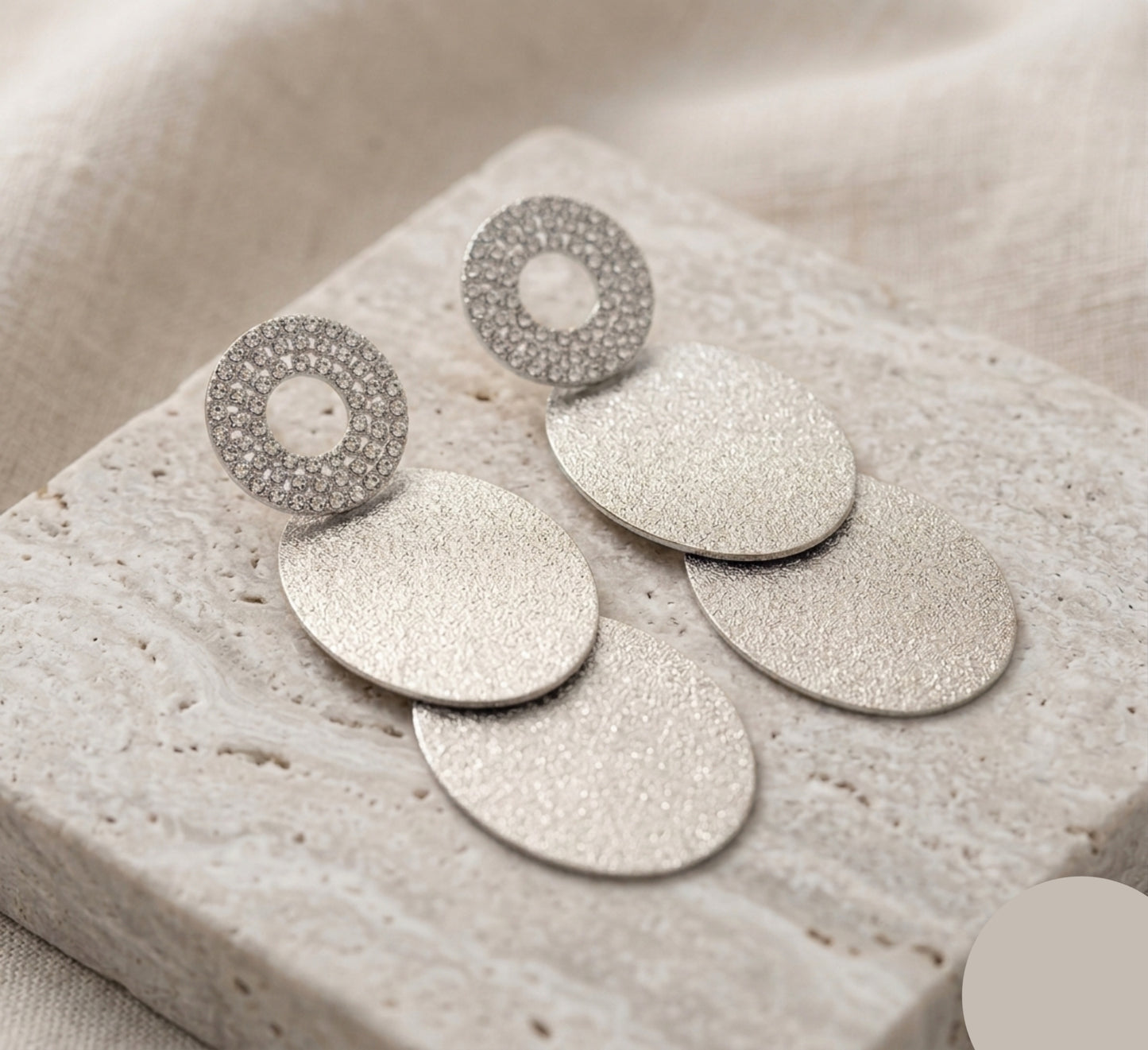 Silver Tiered Dangle Earrings earrings