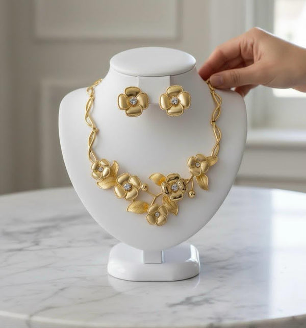 Rose Shape 2Piece Jewelry Set