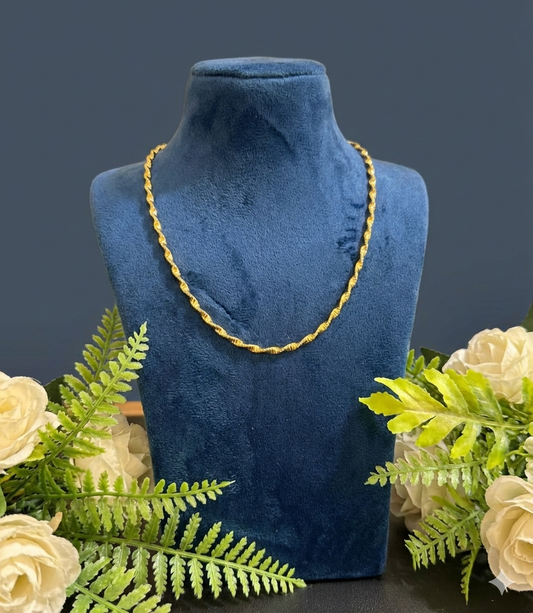 Twist-design Gold plated cord