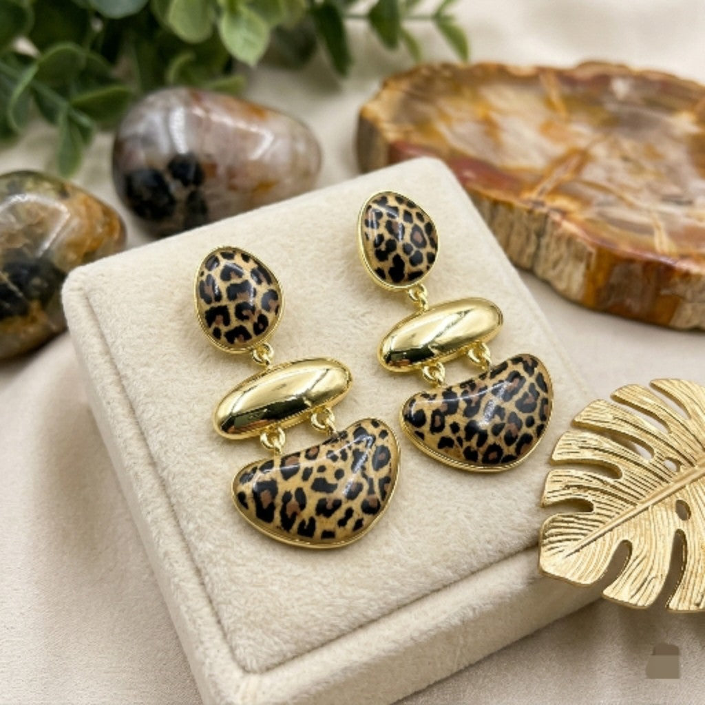 Leopard Resin Earrings