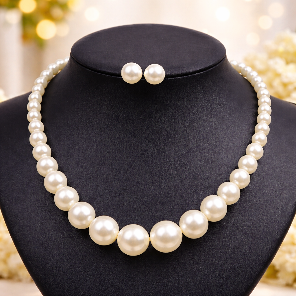 Two Piece Pearl Jewelry Set