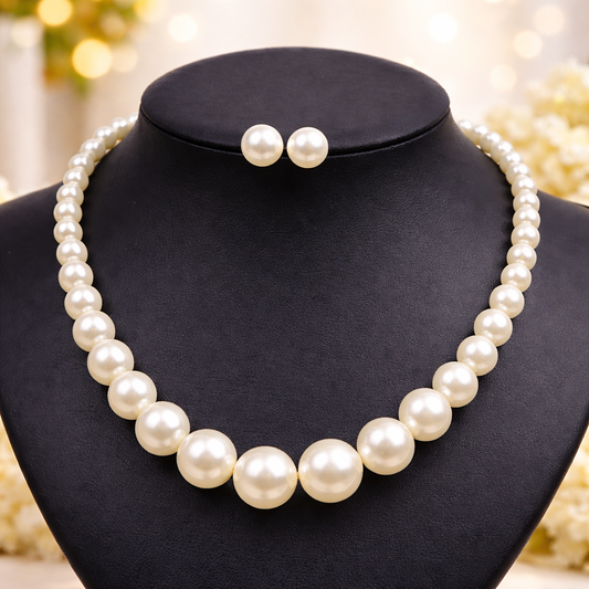 Two Piece Pearl Jewelry Set