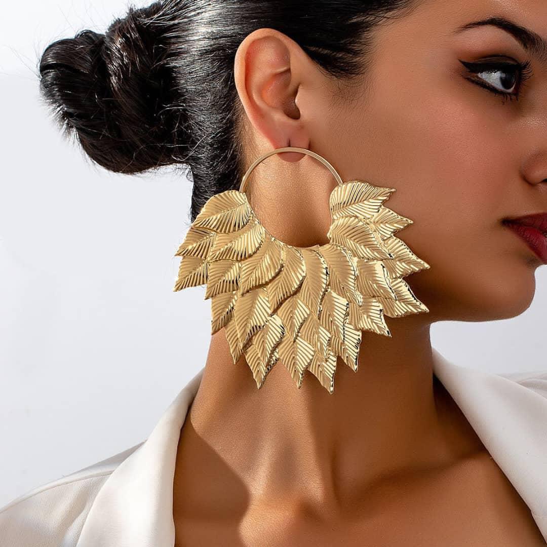 Leafy Gold Earrings