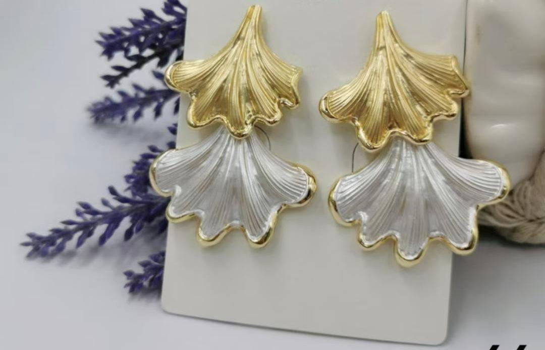2-Tone Ginkgo Earring