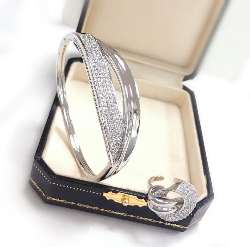 Silver Bangle and Ring Combo