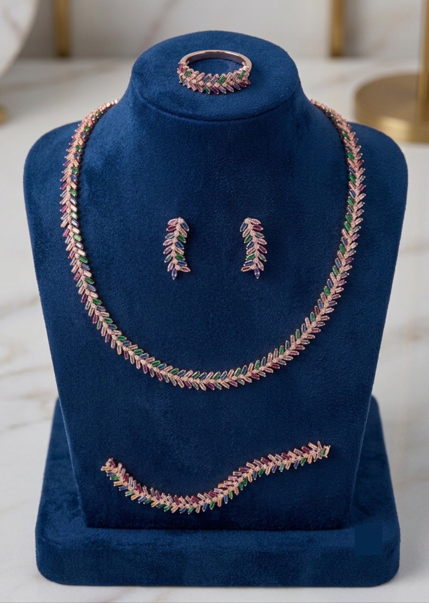 Multicolored 4-Piece Jewelry Set