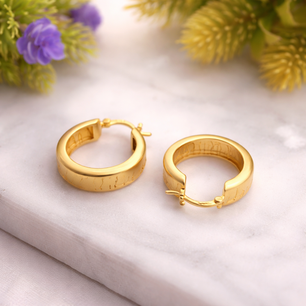 Round Gold Earrings